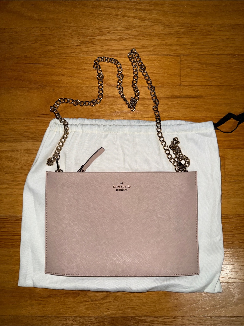 NWT Kate Spade Cameron Street Sima Leather Crossbody Clutch - Toasted Wheat